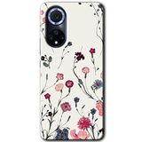 MRCİLETİSİMmrc-73637 Mat Çiçek Kılıf HD Desen Baskılı Arka Kapak Huawei Nova 9 ile uyumlu