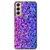 MRCİLETİSİMmrc-7380 Pixel Mozaik Kılıf HD Desen Baskılı Arka Kapak + Temperli Cam Samsung Galaxy S21 Plus ile uyumlu