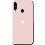 MRCİLETİSİMmrc-75634 Sade Kalp Kılıf HD Baskılı Desen Hayalet Cam Yandan Görünmez Samsung Galaxy A20s ile uyumlu