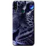 MRCİLETİSİMmrc-75877 Kaplan Kılıf HD Baskılı Desen Hayalet Cam Yandan Görünmez Samsung Galaxy A20s ile uyumlu