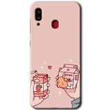 MRCİLETİSİMmrc-76902 Meyveli Süt Kılıf HD Baskılı Desen Hayalet Cam Yandan Görünmez Samsung Galaxy A30 ile uyumlu