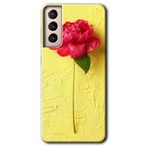 MRCİLETİSİMmrc-7702 Kırmızı Gül Kılıf HD Desen Baskılı Arka Kapak Samsung Galaxy S21 Plus ile uyumlu
