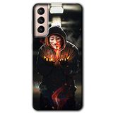 MRCİLETİSİMmrc-7721 V for Fire Kılıf HD Desen Baskılı Arka Kapak Samsung Galaxy S21 Plus ile uyumlu