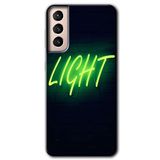 MRCİLETİSİMmrc-7775 Neon İnscription Kılıf HD Desen Baskılı Arka Kapak Samsung Galaxy S21 Plus ile uyumlu