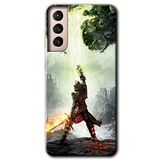 MRCİLETİSİMmrc-7821 Dragon Hunter Kılıf HD Desen Baskılı Arka Kapak Samsung Galaxy S21 Plus ile uyumlu