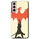 MRCİLETİSİMmrc-7834 Dragon Hunter 1 Kılıf HD Desen Baskılı Arka Kapak Samsung Galaxy S21 Plus ile uyumlu