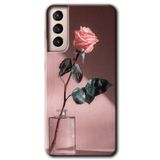 MRCİLETİSİMmrc-7842 Retro Gül Kılıf HD Desen Baskılı Arka Kapak Samsung Galaxy S21 Plus ile uyumlu