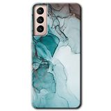 MRCİLETİSİMmrc-7848 Buzul Mermer Kılıf HD Desen Baskılı Arka Kapak Samsung Galaxy S21 Plus ile uyumlu