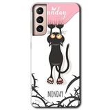 MRCİLETİSİMmrc-7857 Dark Sunday Kılıf HD Desen Baskılı Arka Kapak Samsung Galaxy S21 Plus ile uyumlu