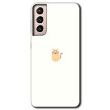 MRCİLETİSİMmrc-7895 Cat Minimalism Kılıf HD Desen Baskılı Arka Kapak Samsung Galaxy S21 Plus ile uyumlu