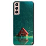MRCİLETİSİMmrc-7916 House In Woods Kılıf HD Desen Baskılı Arka Kapak Samsung Galaxy S21 Plus ile uyumlu