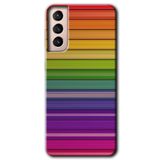 MRCİLETİSİMmrc-7928 Colorful Lines Kılıf HD Desen Baskılı Arka Kapak Samsung Galaxy S21 Plus ile uyumlu