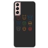MRCİLETİSİMmrc-7939 Avengers Minimalism Kılıf HD Desen Baskılı Arka Kapak Samsung Galaxy S21 Plus ile uyumlu