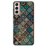 MRCİLETİSİMmrc-7952 Mandala Desen Kılıf HD Desen Baskılı Arka Kapak Samsung Galaxy S21 Plus ile uyumlu