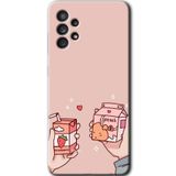 MRCİLETİSİMmrc-81302 Meyveli Süt Kılıf HD Baskılı Desen Hayalet Cam Yandan Görünmez Samsung Galaxy A52s ile uyumlu