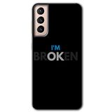 MRCİLETİSİMmrc-8143 Im Broken Kılıf HD Desen Baskılı Arka Kapak Samsung Galaxy S21 Plus ile uyumlu