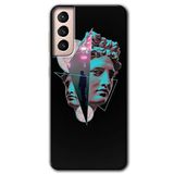MRCİLETİSİMmrc-8223 Heykel Kılıf HD Desen Baskılı Arka Kapak Samsung Galaxy S21 Plus ile uyumlu