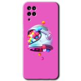 MRCİLETİSİMmrc-84209 Uzay Başlığı Kılıf HD Baskılı Desen Hayalet Cam Yandan Görünmez Samsung Galaxy M12 ile uyumlu