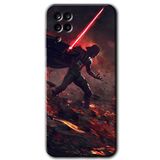 MRCİLETİSİMmrc-84340 Darh Vader Wars Kılıf HD Baskılı Desen Hayalet Cam Yandan Görünmez Samsung Galaxy M12 ile uyumlu
