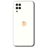 MRCİLETİSİMmrc-84346 Cat Minimalism Kılıf HD Baskılı Desen Hayalet Cam Yandan Görünmez Samsung Galaxy M12 ile uyumlu