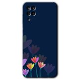 MRCİLETİSİMmrc-84690 Çizim Çiçekleri Kılıf HD Baskılı Desen Hayalet Cam Yandan Görünmez Samsung Galaxy M12 ile uyumlu