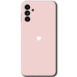 MRCİLETİSİMmrc-86084 Sade Kalp Kılıf HD Baskılı Desen Hayalet Cam Yandan Görünmez Samsung Galaxy M23 ile uyumlu
