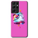 MRCİLETİSİMmrc-8858 Uzay Başlığı Kılıf HD Desen Baskılı Arka Kapak Samsung Galaxy S21 Ultra ile uyumlu