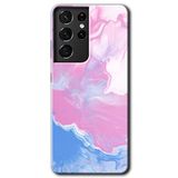 MRCİLETİSİMmrc-8888 Liquid Lekeler Art Kılıf HD Desen Baskılı Arka Kapak Samsung Galaxy S21 Ultra ile uyumlu