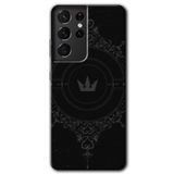 MRCİLETİSİMmrc-8905 Siyah Mandala 1 Kılıf HD Desen Baskılı Arka Kapak Samsung Galaxy S21 Ultra ile uyumlu