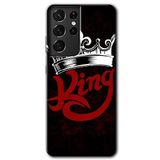 MRCİLETİSİMmrc-8916 King Kılıf HD Desen Baskılı Arka Kapak Samsung Galaxy S21 Ultra ile uyumlu
