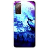 MRCİLETİSİMmrc-89161 Mega Kurt Kılıf HD Baskılı Desen Hayalet Cam Yandan Görünmez Samsung Galaxy S20 FE ile uyumlu