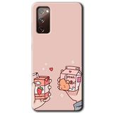 MRCİLETİSİMmrc-89552 Meyveli Süt Kılıf HD Baskılı Desen Hayalet Cam Yandan Görünmez Samsung Galaxy S20 FE ile uyumlu