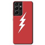 MRCİLETİSİMmrc-9011 Flash Logo Kılıf HD Desen Baskılı Arka Kapak Samsung Galaxy S21 Ultra ile uyumlu