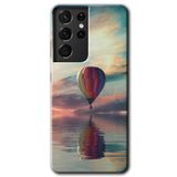 MRCİLETİSİMmrc-9049 Zeplin Kılıf HD Desen Baskılı Arka Kapak Samsung Galaxy S21 Ultra ile uyumlu