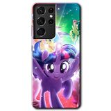 MRCİLETİSİMmrc-9255 Pony Kılıf HD Desen Baskılı Arka Kapak Samsung Galaxy S21 Ultra ile uyumlu