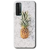 MRCİLETİSİMmrc-92922 Ananas Kılıf HD Baskılı Desen Hayalet Cam Yandan Görünmez Huawei P Smart 2021 ile uyumlu