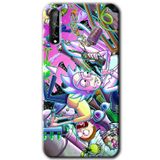 MRCİLETİSİMmrc-93393 Graffiti Çizgi Film Kılıf HD Baskılı Desen Hayalet Cam Yandan Görünmez Huawei P Smart S ile uyumlu