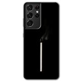 MRCİLETİSİMmrc-9342 Sönmüş Kibrit Kılıf HD Desen Baskılı Arka Kapak Samsung Galaxy S21 Ultra ile uyumlu