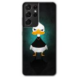 MRCİLETİSİMmrc-9345 Angry Duck Kılıf HD Desen Baskılı Arka Kapak Samsung Galaxy S21 Ultra ile uyumlu