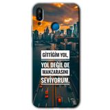 MRCİLETİSİMmrc-93951 Manzara Seviyorum Kılıf HD Baskılı Desen Hayalet Cam Yandan Görünmez Huawei P20 Lite ile uyumlu