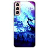 MRCİLETİSİMmrc-9410 Mega Kurt Kılıf HD Desen Baskılı Arka Kapak + Temperli Cam Samsung Galaxy S21 ile uyumlu