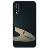 MRCİLETİSİMmrc-95760 Space Planet Kılıf HD Baskılı Desen Hayalet Cam Yandan Görünmez Huawei Y8P ile uyumlu