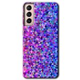 MRCİLETİSİMmrc-9580 Pixel Mozaik Kılıf HD Desen Baskılı Arka Kapak + Temperli Cam Samsung Galaxy S21 ile uyumlu