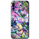 MRCİLETİSİMmrc-96693 Graffiti Çizgi Film Kılıf HD Baskılı Desen Hayalet Cam Yandan Görünmez Huawei Y9 Prime 2019 ile uyumlu