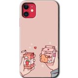 MRCİLETİSİMmrc-99452 Meyveli Süt Kılıf HD Baskılı Desen Hayalet Cam Yandan Görünmez iPhone 11 ile uyumlu