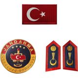 MrcTrend Asayiş 3D Bayrak, Spolet ve Yuvarlak Arma Seti