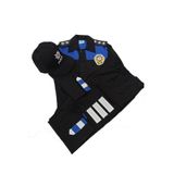 MrcTrend Çocuk Toplum Destekli Polis Kıyafeti 1-10 Yaş Siyah 2-4 Yaş PLS Kostüm MRC0285