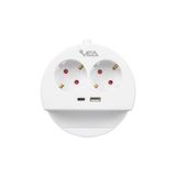 MRErciyes 2li Usb + Type-c Girişli Telefon Standlı 1.5 Metre Grup Priz Ve- G1102c (4434)