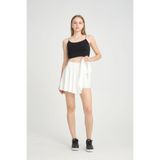 mrmpro Beyaz Yüksek Bel Volanlı Şortlu Spor Etek Deniz Şortu Skirt With