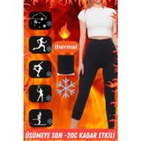 Mrmpro Termal Kışlık Kadın Siyah Thermal Içi Polarlı Şardonlu Termal Tayt